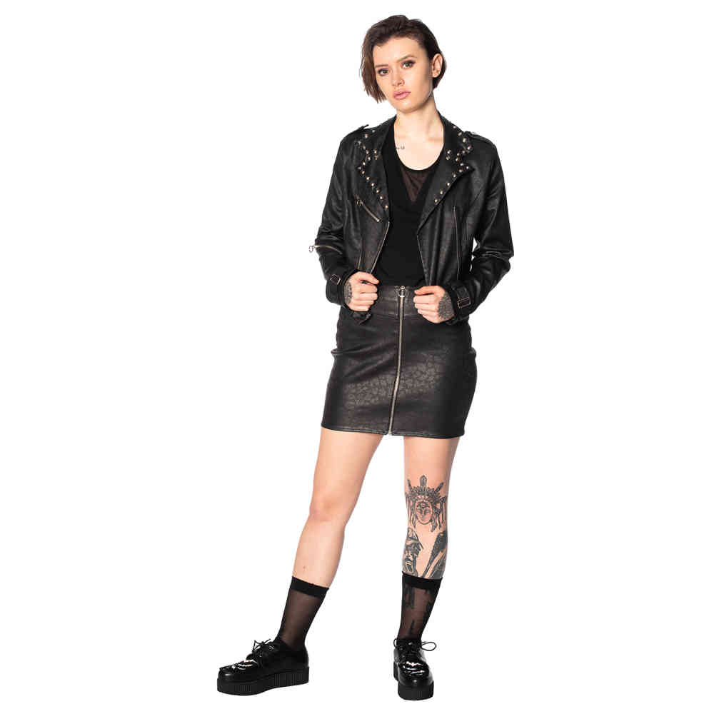 Banned Banned Biker jacket GLAM GOTH STUDS BIKER Black | Attitude Europe Banned Banned Biker jacket GLAM GOTH STUDS BIKER Black | Attitude Europe